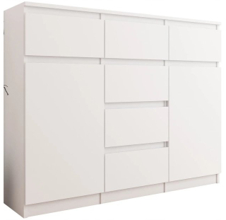 Mobene Moderná komoda 120 x 40 x 98cm matná biela